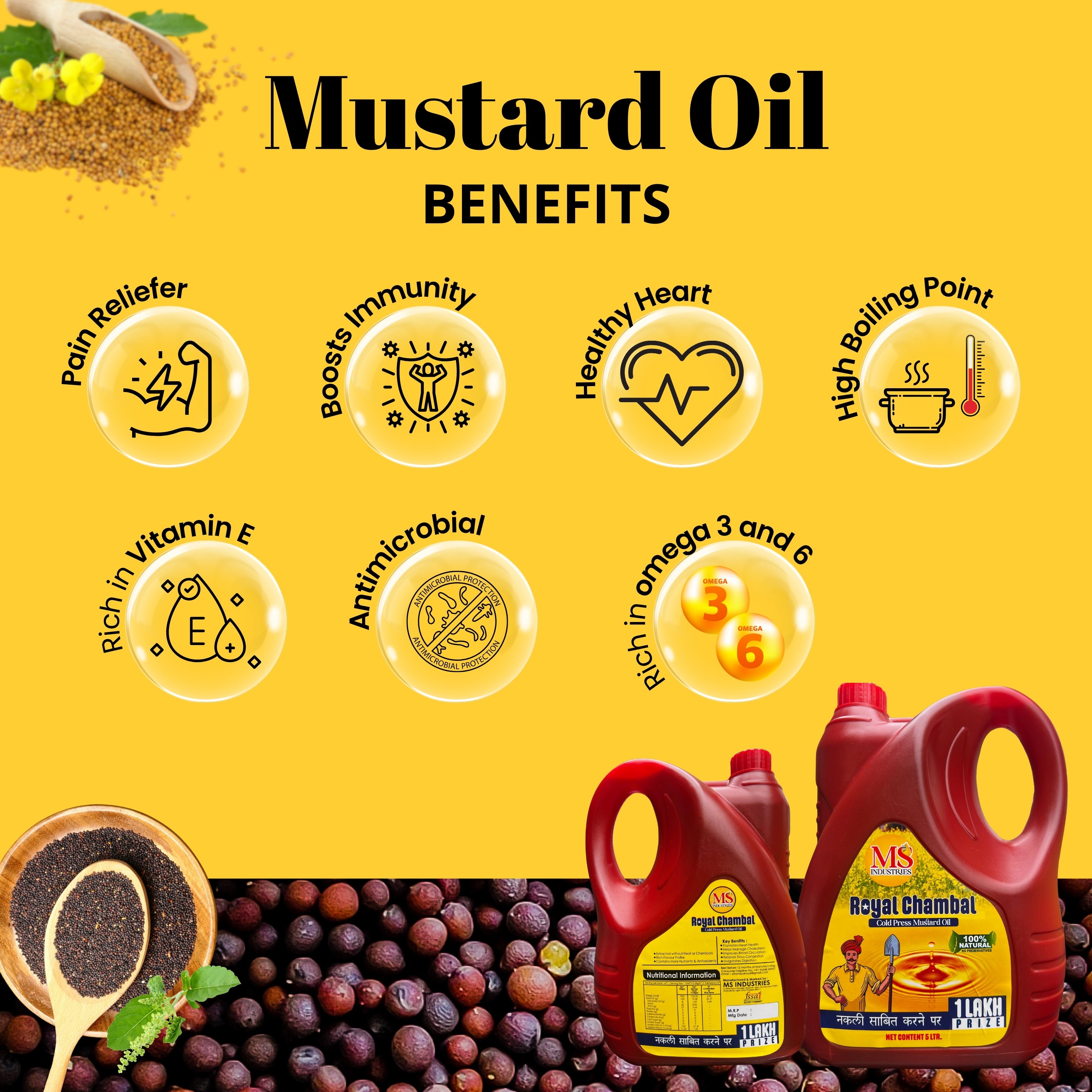 ROYALCHAMBAL COLD PRESSED MUSTAD OIL 5L
