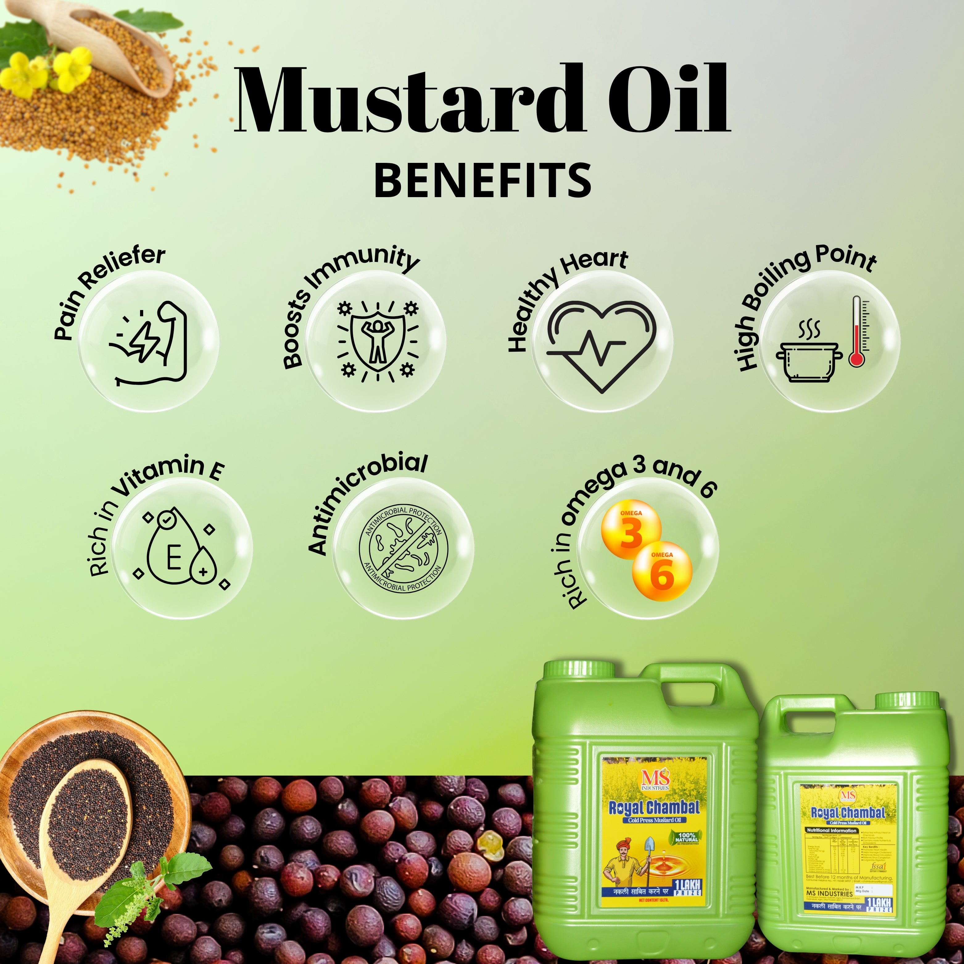 ROYALCHAMBAL COLD PRESSED MUSTAD OIL 15L